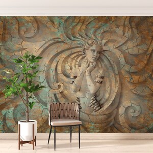 Custom Wallpaper 3D look Three-dimensional Embossed Woman TV Couch Bbackground Wall Living Room Bedroom Mural 3D Wallpaper image 4