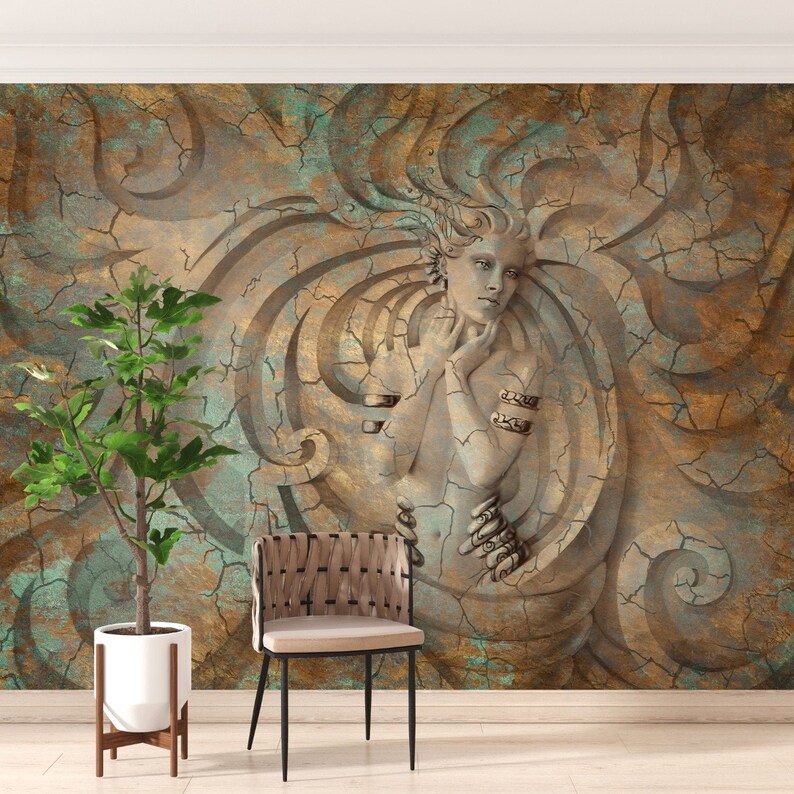 Custom Wallpaper 3D look Three-dimensional Embossed Woman TV Couch Bbackground Wall Living Room Bedroom Mural 3D Wallpaper image 4