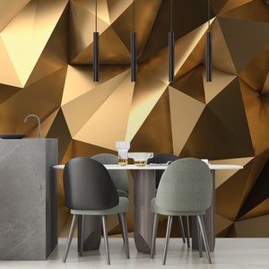 Custom Fashion Personality Wallpaper Gold Minimalist Geometric Living Room Bedroom Wall Murals