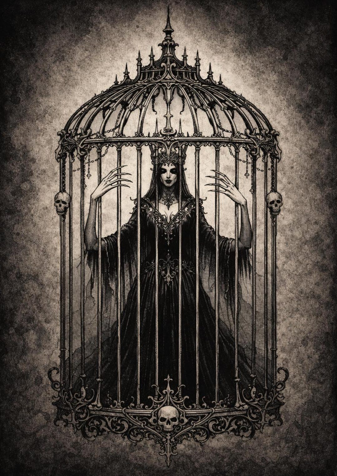 Gothic Queen Art Set, Dark Fantasy Printable Bundle, Gothic Wall Art ...