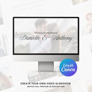 結婚式リハーサル写真スライドショー Canvaテンプレート 音楽付きビデオスライドショー