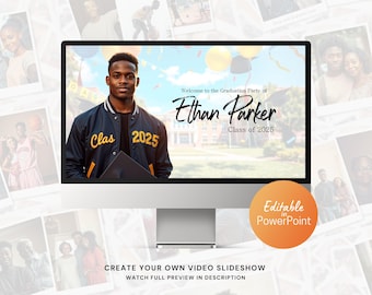 Graduation 2025 Slideshow Video PowerPoint Template, Graduation Party Slideshow Template for PowerPoint