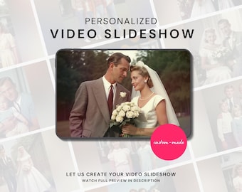 Apresentação de slides de fotos personalizada com música – Apresentação de slides de vídeo personalizada para casamento, aniversário, comemoração, aniversário e muito mais