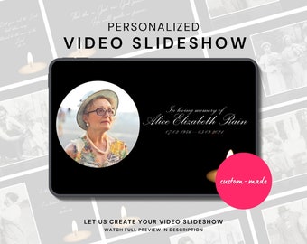 Personalized Funeral Video Slideshow with music and your photos