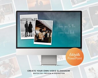 Valentine's Day Proposal Photo Slideshow Video PowerPoint Template for Family, Wedding, Birthday Photos