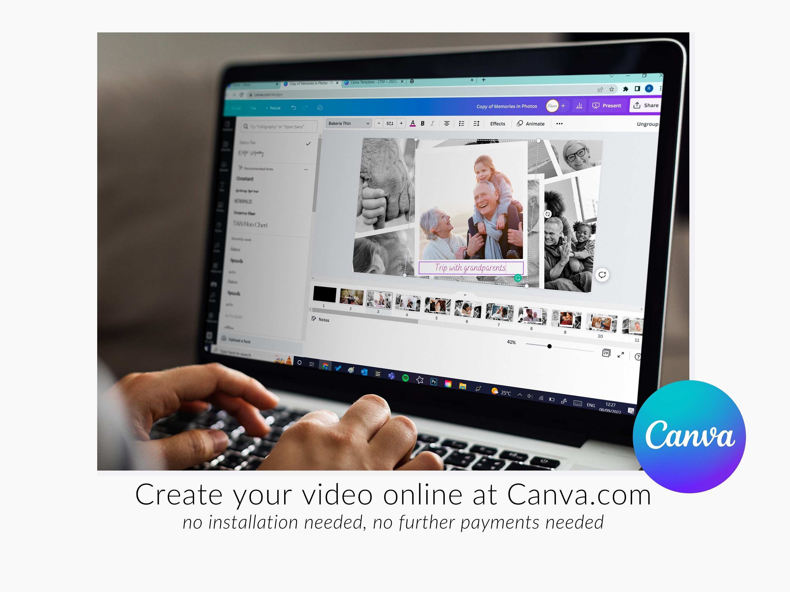 Memories Photo Slideshow Canva Template for Family Wedding Etsy Canada