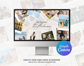 Our Memories Photo Slideshow Canva Template for Family, Wedding, Birthday Photos