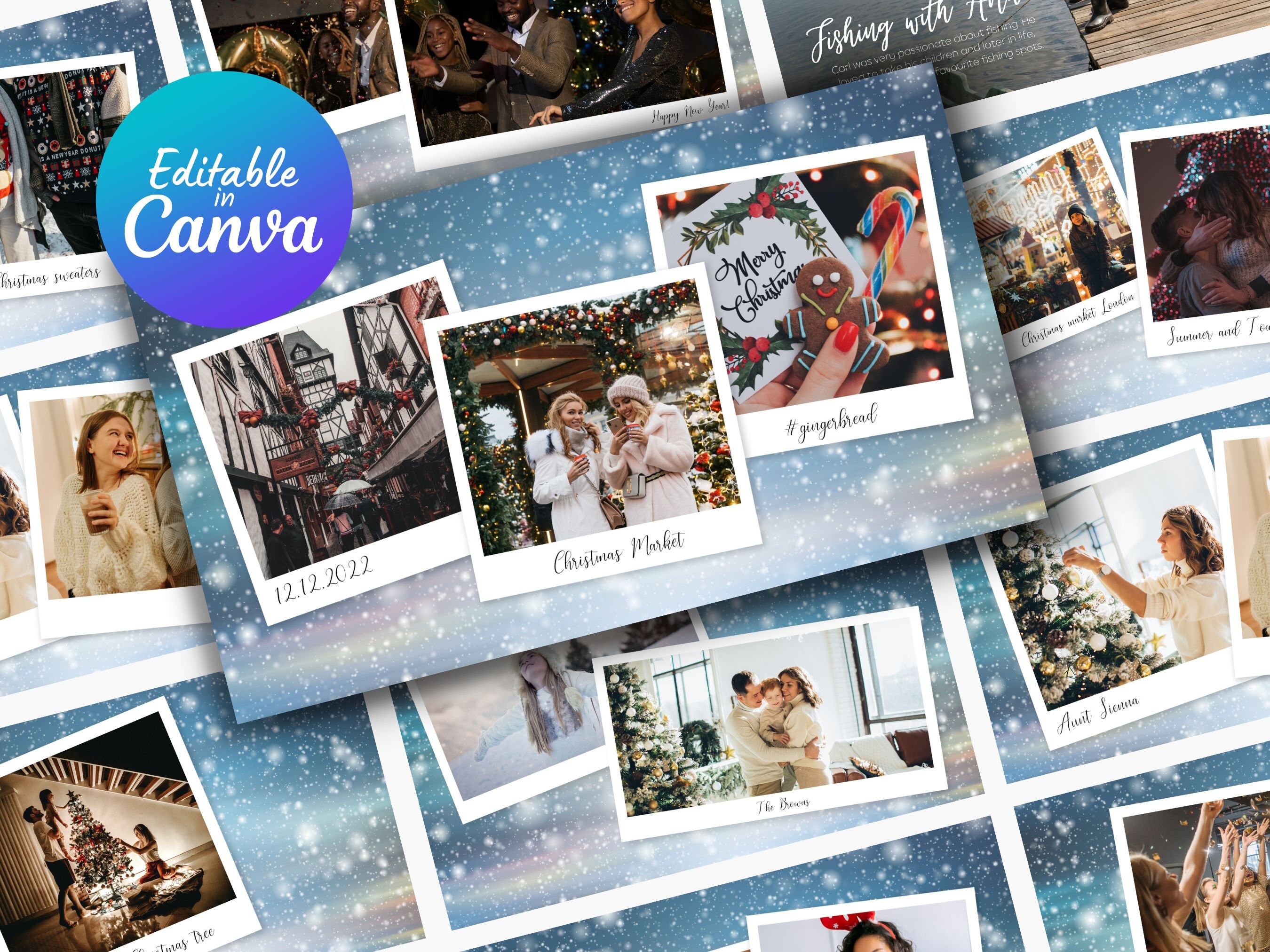 Christmas Video Slideshow Canva Template for Video Slideshow With Music