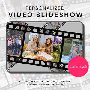 Video Gift Photo Slideshow Custom Made Slideshow with Music