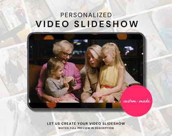 Custom-Made Memorial Photo Video Slideshow with music