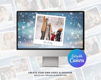 Christmas Video Slideshow Canva Template for Video Slideshow with Music