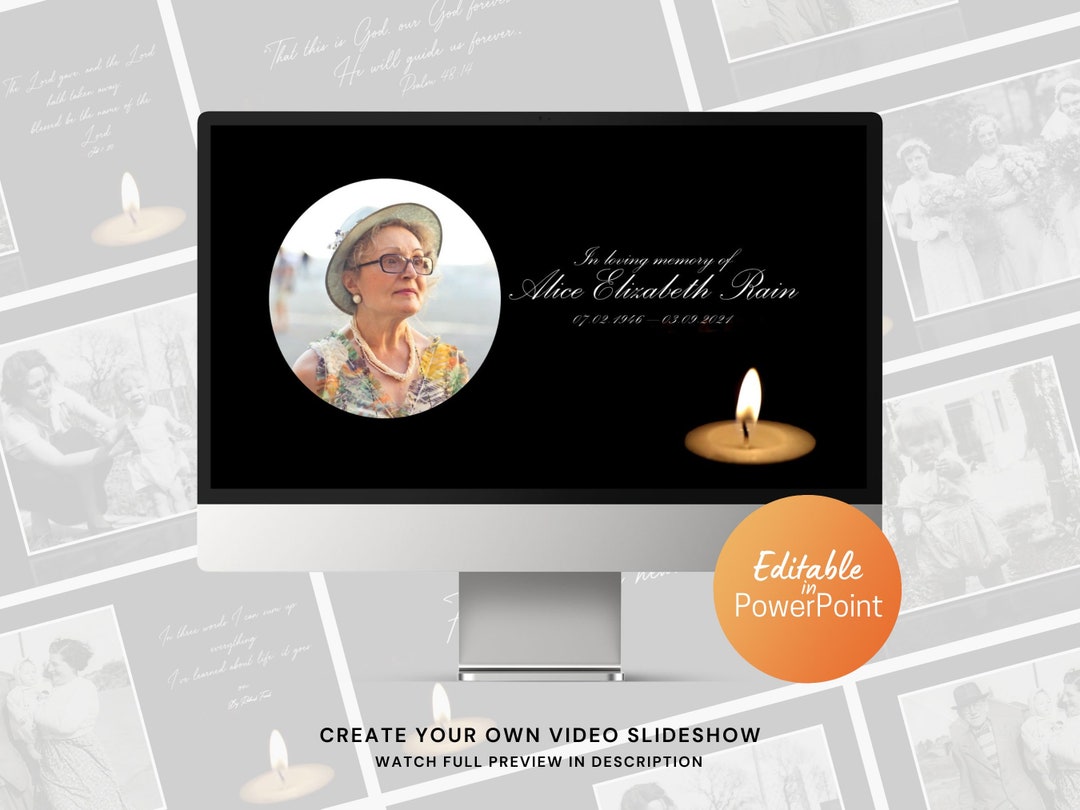 Funeral Slideshow Powerpoint Template, Funeral Video With Music