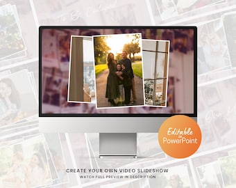 Family Memory Lane Photo Slideshow PowerPoint Template – Wedding, Birthday & Family Photos