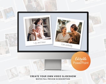 Photo Slideshow PowerPoint Template Animated Family Wedding Birthday Photos