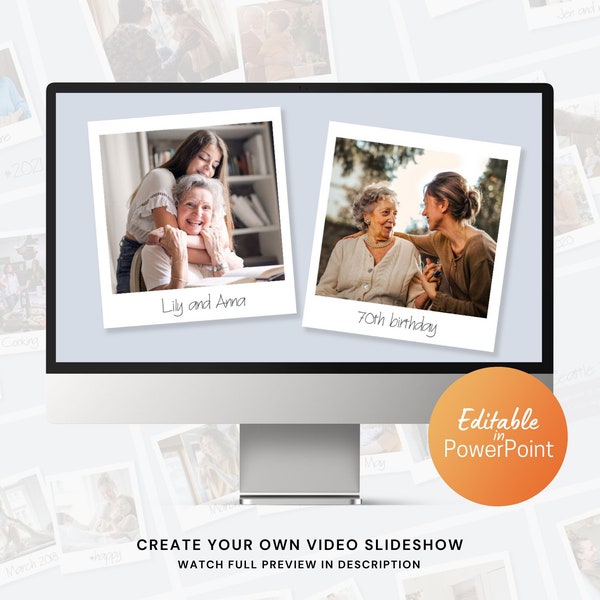 Photo Slideshow PowerPoint Template Animated Family Wedding Birthday Photos