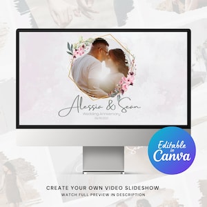 Wedding Anniversary Canva Slideshow Video Template for Family, Wedding, Birthday Photos