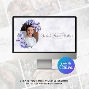 Funeral Canva Slideshow Template for Funeral, Memorial Video Slideshow