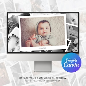 Memories Photo Slideshow Canva Template for Family, Wedding, Birthday Photos