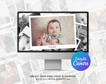 Memories Photo Slideshow Canva Template for Family, Wedding, Birthday Photos