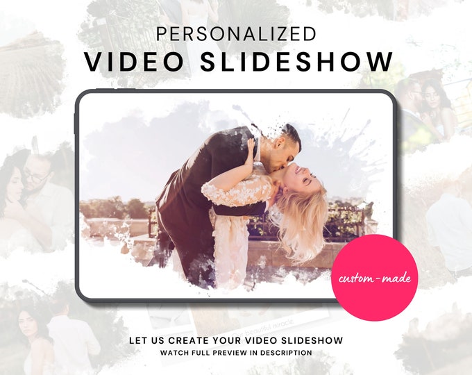 Featured listing image: Personalized Video Photo Slideshow with music, Video slideshow for Wedding