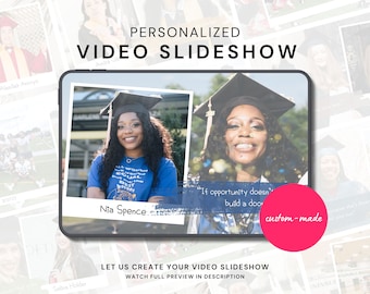 Personalized Graduation Video Slideshow with music and photos