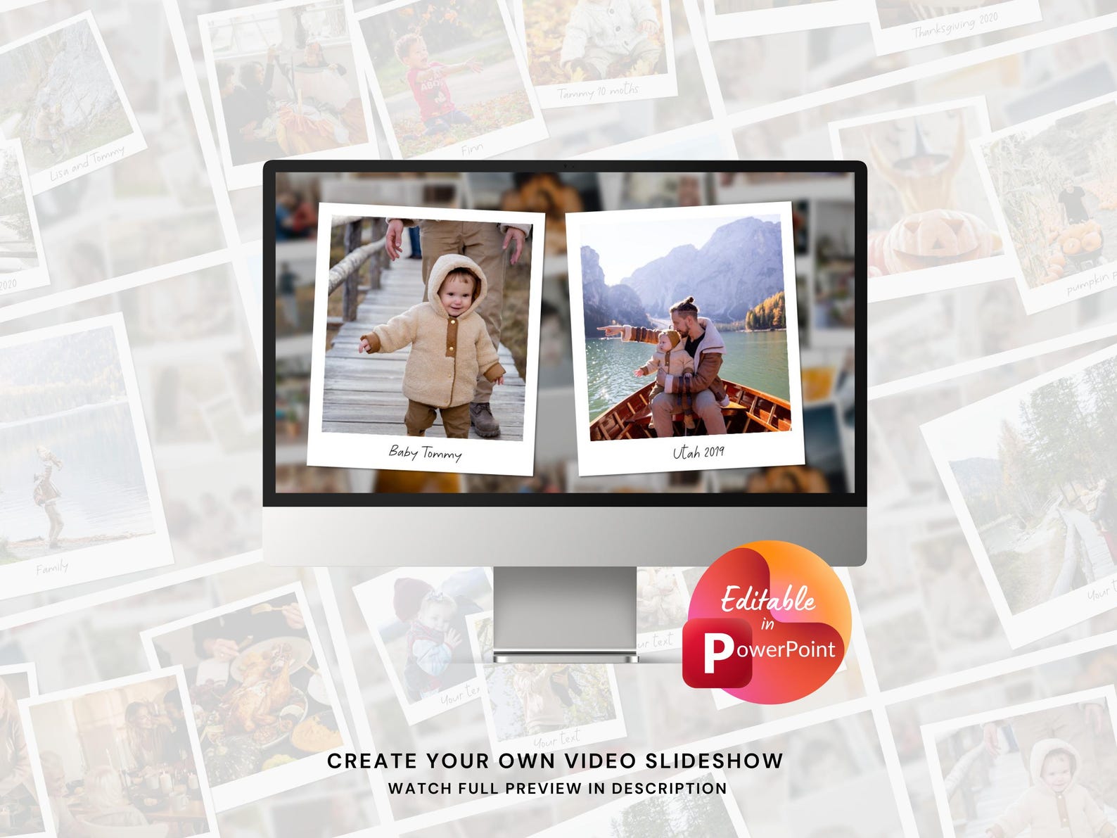 Memory Photo Slideshow Video Powerpoint Template for Family, Wedding ...