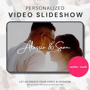 Personalised Wedding Video Photo Slideshow with music, Video slideshow for Wedding, Anniversary, Engagement