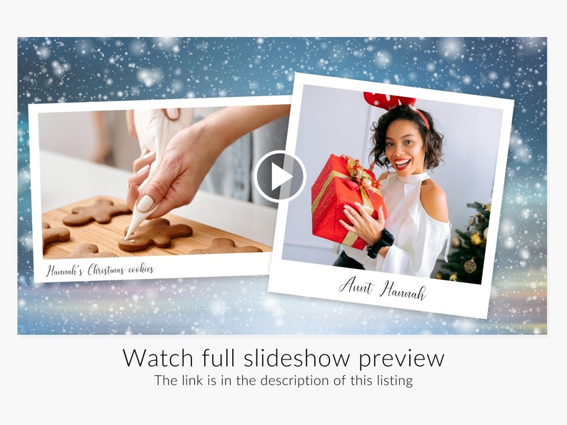 Christmas Video Slideshow Canva Template for Video Slideshow With Music