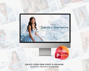 Quinceañera Photo Slideshow PowerPoint Template, Quinceañera Video with music