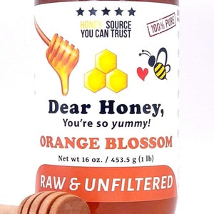 Orange Blossom Honey: Natural Pure Raw and Unfiltered Local NY