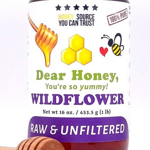 Wildflower Honey: All Natural Pure Raw and Unfiltered Local Honey