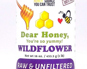 Wildflower Honey: All Natural Pure Raw and Unfiltered Local Honey