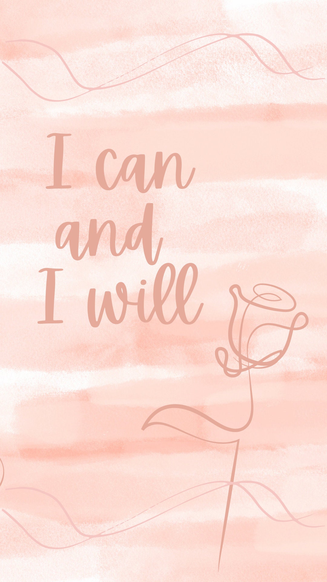 Wallpaper for Phone, Blush Pink, Aesthetic, Monochrome, Motivational