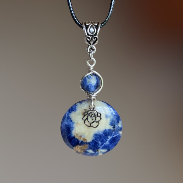 Collier en Sodalite