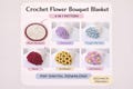 Crochet Flower Bouquet Blanket Pattern PDF – 6 in 1 Floral Blanket, Sunflower & Rose