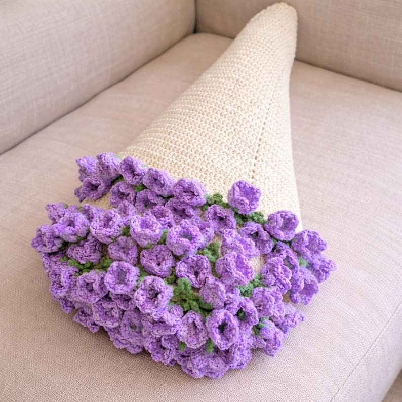 Crochet Flower Bouquet Blanket Pattern PDF – 6 in 1 Floral Blanket, Sunflower & Rose image 5