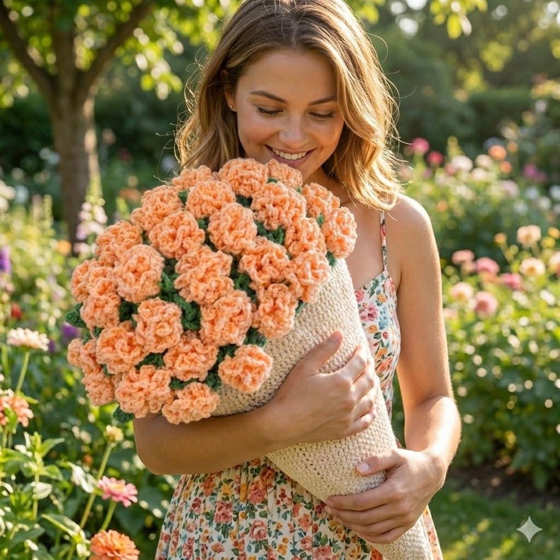 Crochet Flower Bouquet Blanket Pattern PDF – 6 in 1 Floral Blanket, Sunflower & Rose image 7
