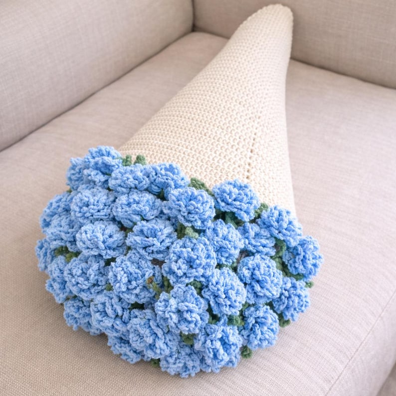 Crochet Flower Bouquet Blanket Pattern PDF – 6 in 1 Floral Blanket, Sunflower & Rose image 6