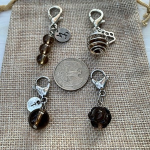 Smoky Quartz Pet Charm | Capricorn Birthstone | Crystal Pet Collar Charm | Crystal Cat Collar | Crystals For Dogs | Capricorn Crystal Gift
