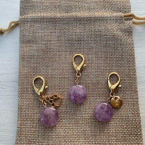 Amethyst Pet Charm GOLD | Amethyst Pet Pendant | Amethyst Pet Collar | Pet Collar Charm | Crystal Dog Collar | Crystals for Dogs | Dog Charm