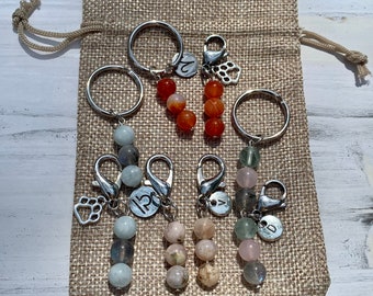 Crystal Pet Charm Matching Owners | Pet Owner Matching Set | Labradorite Crystal Pet Collar | Zodiac Keychain Crystal | Birthdstone Crystals
