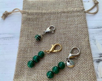 Genuine Malachite Pet Charm | Premium Crystal Pet Charm | Cat Collar Charm | Crystal for Dogs | Crystals for Cats | Pet Collar Charm