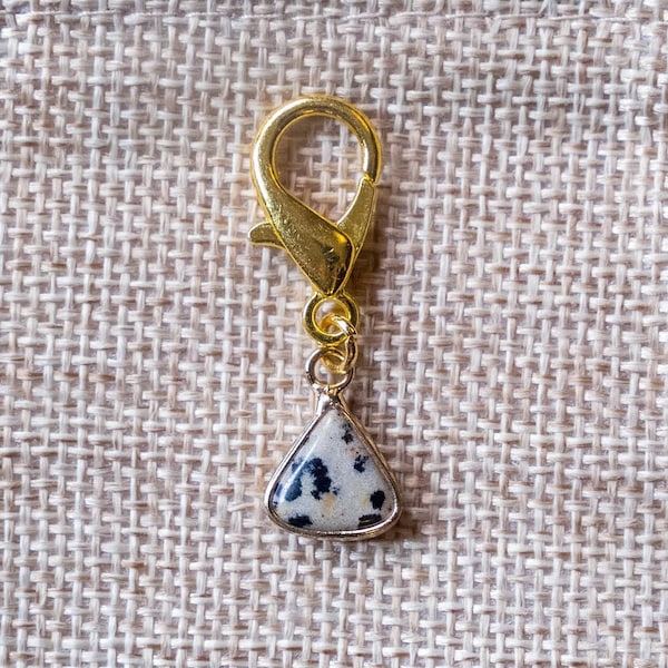 Small Pet Collar Charm | Dalmatian Jasper Pet Charm | Crystal Pet Collar Charm | Crystals For Cats | Pet Crystal Tag | Crystals For Dogs