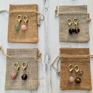 Crystal Dog Collar Charm | GOLD Rose Quartz Crystal Charm | GOLD Black Tourmaline Pet Charm | Pet Protection Charm | Pet Crystal Charms GOLD