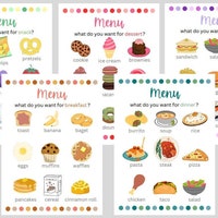 Pretend Play Menus, Pretend Restaurant Menus, Kids Play Menus, Kitchen ...