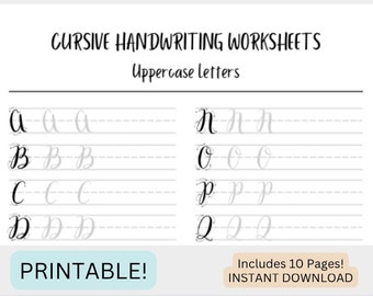 Formal Cursive Writing Worksheets 39 Printable Page Handwriting ...