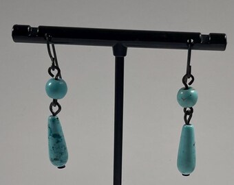 Vintage Turquoise Drop Earrings