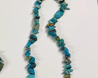 Vintage Turquoise Chips String Necklace