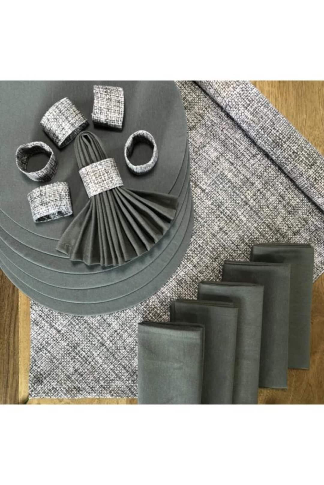 Handmade American Dining Table Set, Including 6 Wicker Coasters, 6 ...