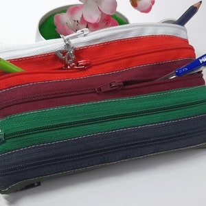 Zippered cosmetic bag. A simple and practical cosmetic bag. Travel bag. Cosmetic organizer. Pencil case  A birthday present. Nesesser.